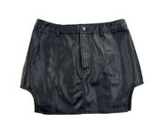 White Fox Boutique - Faux Leather Mini Skirt in Black