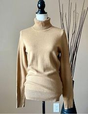 FRENCH CONNECTION | Tan Turtleneck Knit Sweater Sz L