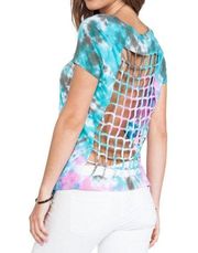 NEW Chaser Venice Beach Tee Tie Dye Open Back XS