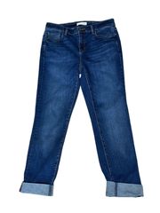 LOFT Cuffed Modern Straight Denim Jeans Size 29