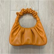 Candied Orange Gabbi Ruched Hobo Handbag Shoulder Bag Purse Tote