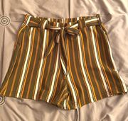 green/white/yellow striped shorts!