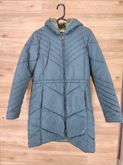 Woolrich Women’s XL Teal Hooded Mid Length Puffer Coat