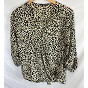 West Kei Animal Print Surplice Top Size Small