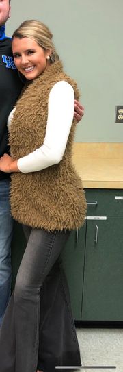 Brown Fur Vest 