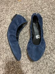 Gabby Scrunch Rivet Suede Flat NWT