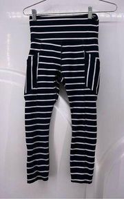 Marika small striped black and white leggings b31