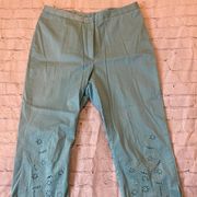 Women's Worthington Cotton-blend Capri's, Size 16 Green, NWOT