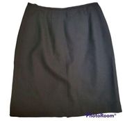 Amanda Smith Size 14 Pure Wool Pencil Skirt Black