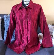 JACLYN SMITH Classic Red Button Down Shirt Medium