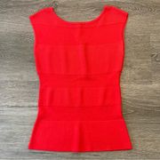 Women’s Cyrus Petite Red Stripe Sleeveless Tank Top