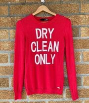 love Moschino red dry clean only sweater small