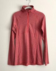 Columbia 1/4 Zip Omni-Wick Training Hiking Pullover Shirt Coral Gray Size Small