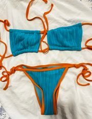 Blue And Orange Bikini