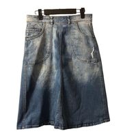 PILCRO AND THE LETTERPRESS DENIM SKIRT