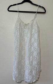 Vintage Delicates Lace Jewel Accent Slip