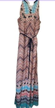 Michele Bombot scarf maxi dress, size 12