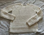crochet knit crewneck sweater size Medium