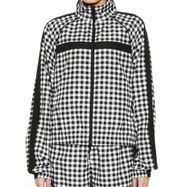 Adam Selman Sport Womens Gingham Water Resistant Windbreaker Jacket M Medium