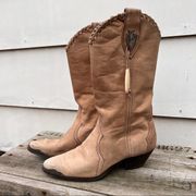 Vintage Laredo tan suede leather cowgirl western boots