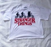 Stranger Things Netflix White Crop Top Size X Small