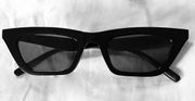 Black Acrylic  Cat-eye Sunglasses