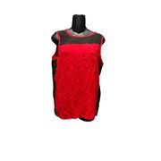 Brochu Walker Red Black Color Blocked Tank