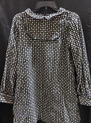 NWT RE/DONE 70S BABY DOLL MINI DRESS BLACK AND NORVY DOT SMALL