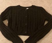 Black Cropped Sweater