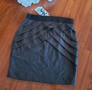 Gray Fitted Mini Skirt Small