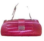 CYNTHIA ROWLEY | Red Embossed | Croc/ retro bag | like new! A RISK TAKER !