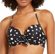 Sundazed Ava Ruffle Underwire Bikini Top Black Dot 32DD