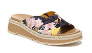 Dayana Black Multicolor Floral Espadrille Slide Sandals