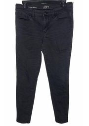 Ann Taylor LOFT Jeans Womens 29 8 Black Wash Denim Super Skinny Cotton Blend