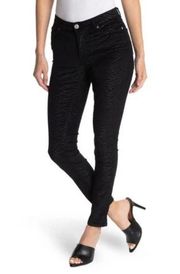 Ted Baker Dehbra Classic Skinny Velvet Zebra Print Jeans