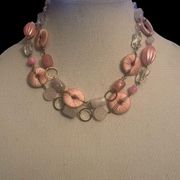 NY Collection pink layered necklace