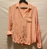 SO Perfect Shirt: Pink Button Down Relaxed Fit Shirt