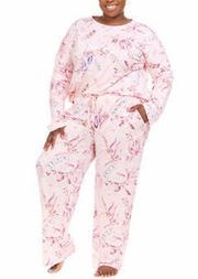 Flora Nikrooz 2-piece Pink Floral PJ Pajamas Set