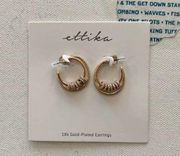 Ettika x Revolve 18 Karat Gold Plated Round Small Hoop Earrings