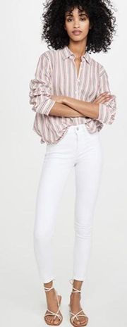 White Skinny Mid-rise jeans