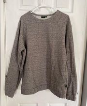 Onia Mens Heathered Charcoal Gray Cotton Crew Neck Pullover Sweater Large