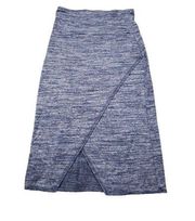 Wilfred Free Aritzia Celia Wrap Skirt Jersey Knit Heathered Gray Knee Length XS