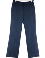 Victoria Beckham Women Size 2 Trousers Dual Front Seam Pants Stretch Career Blue