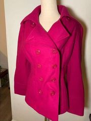 Pink pea coat size small