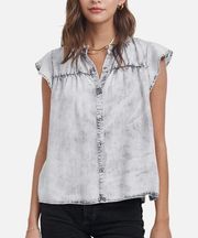 Rails Ruthie to blouse in charcoal cloud wash medium