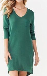 NWT Hunter Green T-Shirt Dress Long Sleeve New