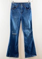 Sincerely Jules High Rise Flare Bell Bottom Jeans Dark Wash Blue 7 / 28