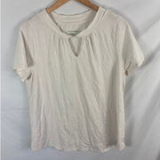 Soft Surroundings Twist Neck Short Sleeve Shirt Size Large