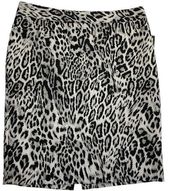 Pencil Skirt NEW Size 8 Black Gray Animal Print Lined