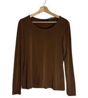 Vintage 90s Donna Karan Blouse In Brown